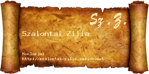 Szalontai Zilia névjegykártya